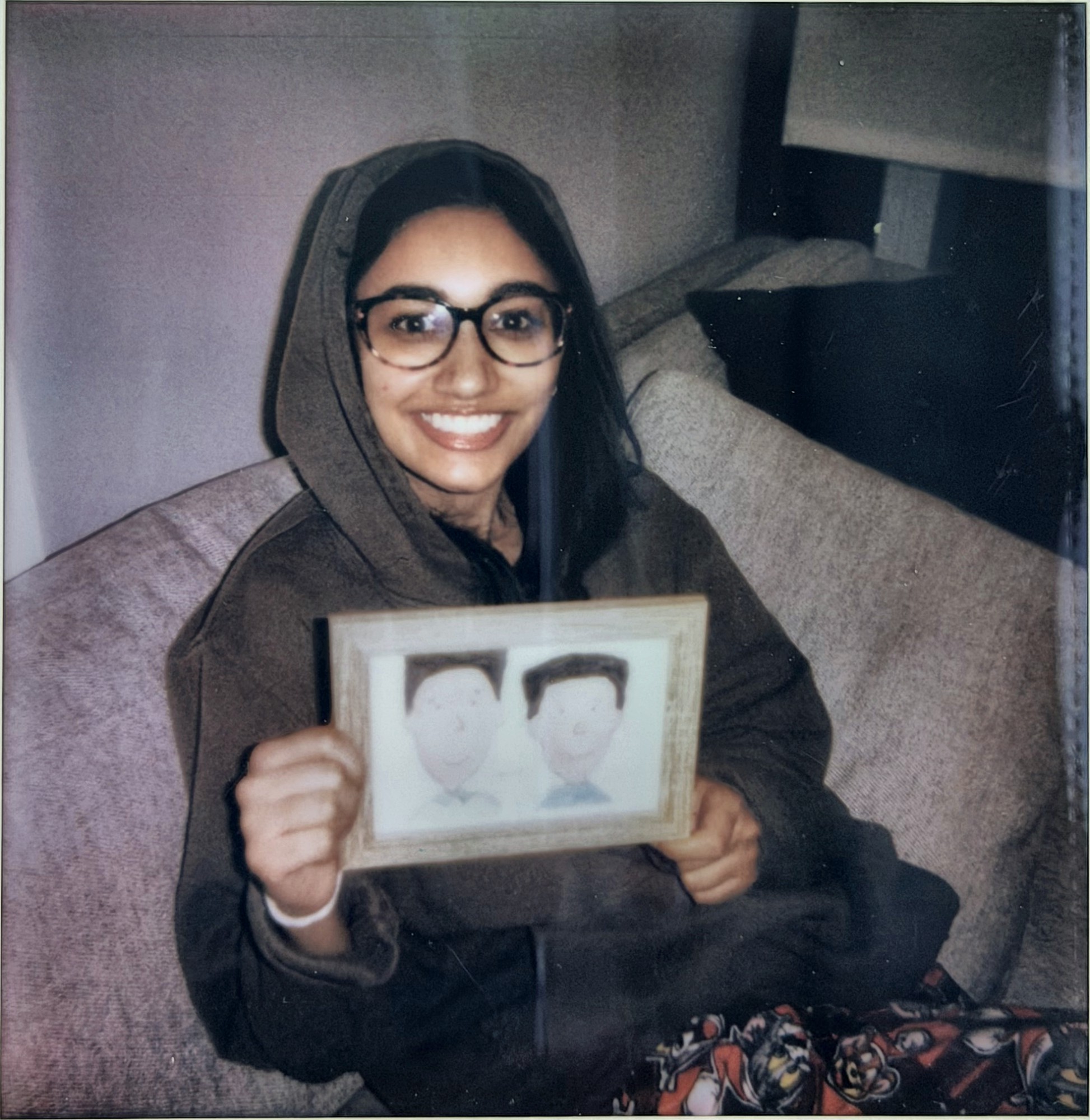 Shailee holding the Connor & Jason picture